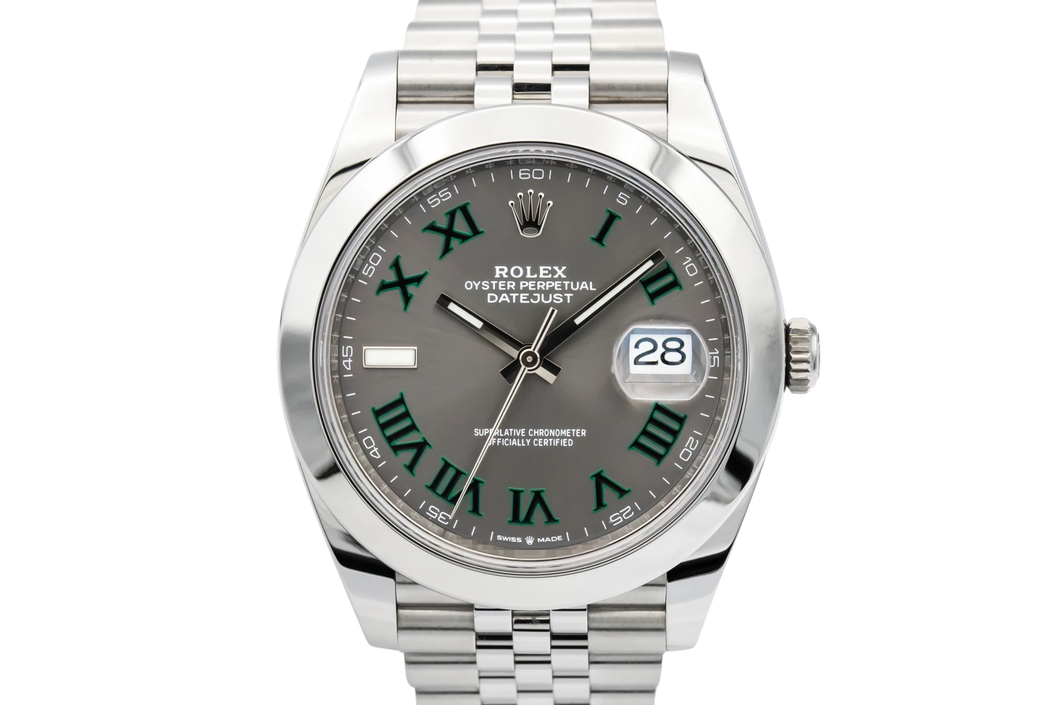 Rolex DateJust 41mm "Wimbledon" Stainless Steel Jubilee 126300 2021