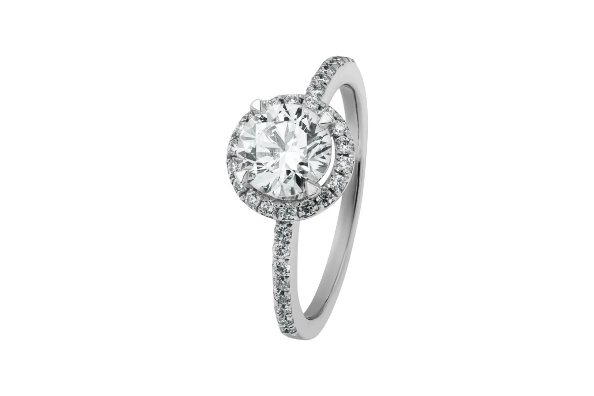 18ct White Gold Lab Diamond Engagement Ring  1.08ct GIA Certified
