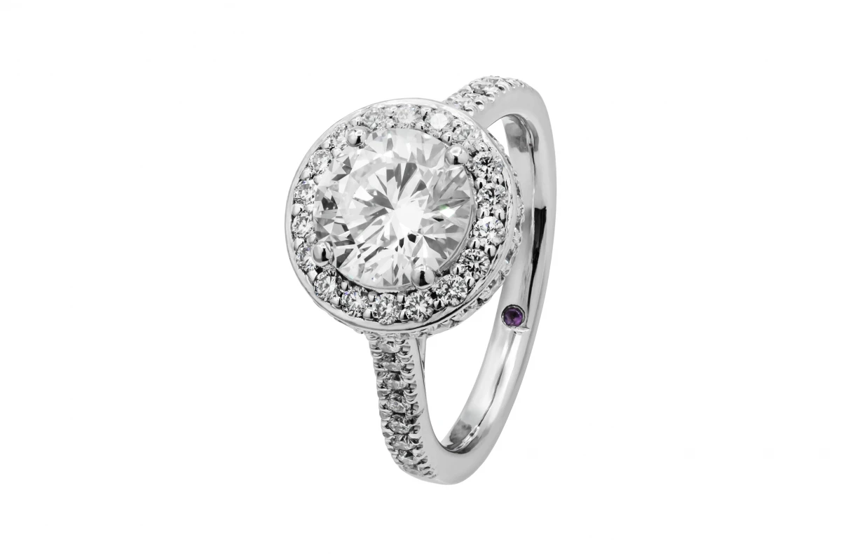 Platinum Halo Diamond Engagement Ring 2.48ct GIA Certified G SI1