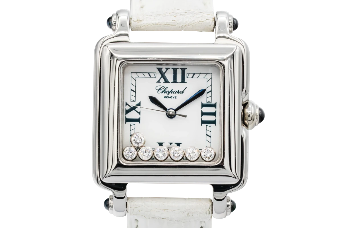 Chopard Happy Sport 26mm White Leather 27/8325-3006 Circa 2010