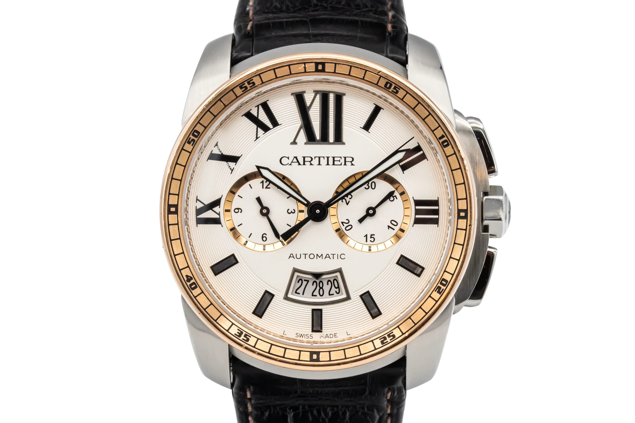 Cartier Calibre De Cartier 42mm Black Leather W7100043/3578 2014