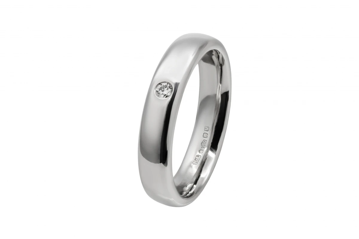 Platinum Diamond Wedding Band 0.15ct 6.9g