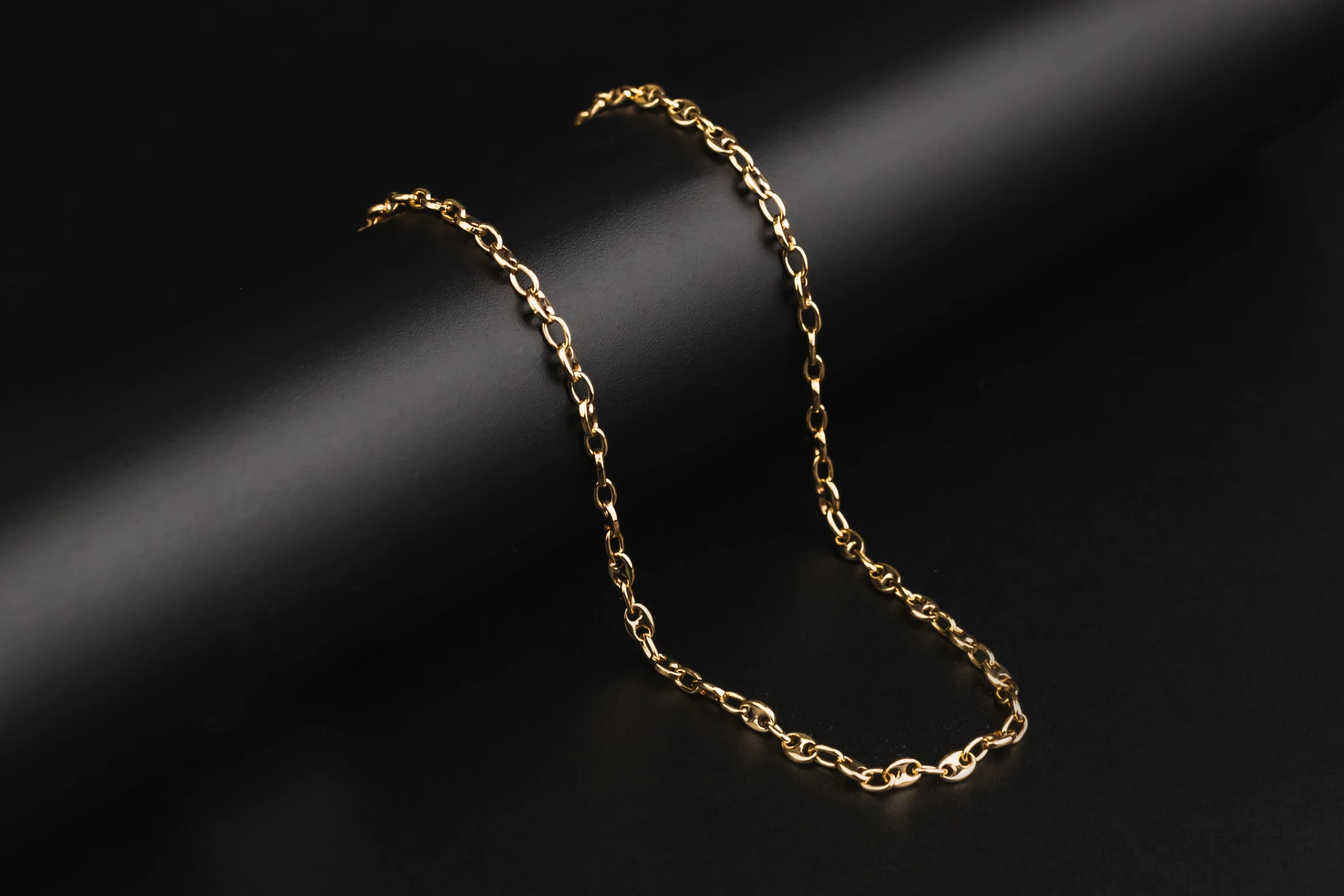 18ct Yellow Gold Puffed Mariner Chain 21" 20.2g