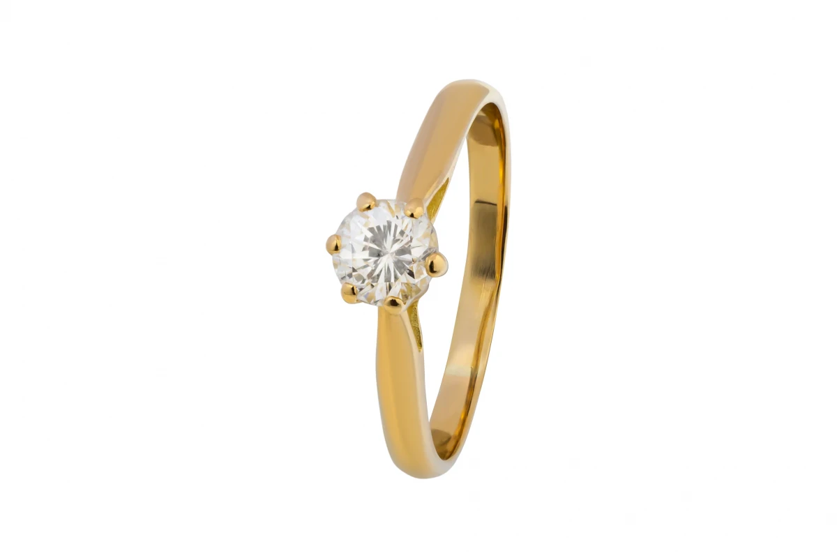 18ct Yellow Gold Diamond Engagement Ring 0.40ct 2.32g