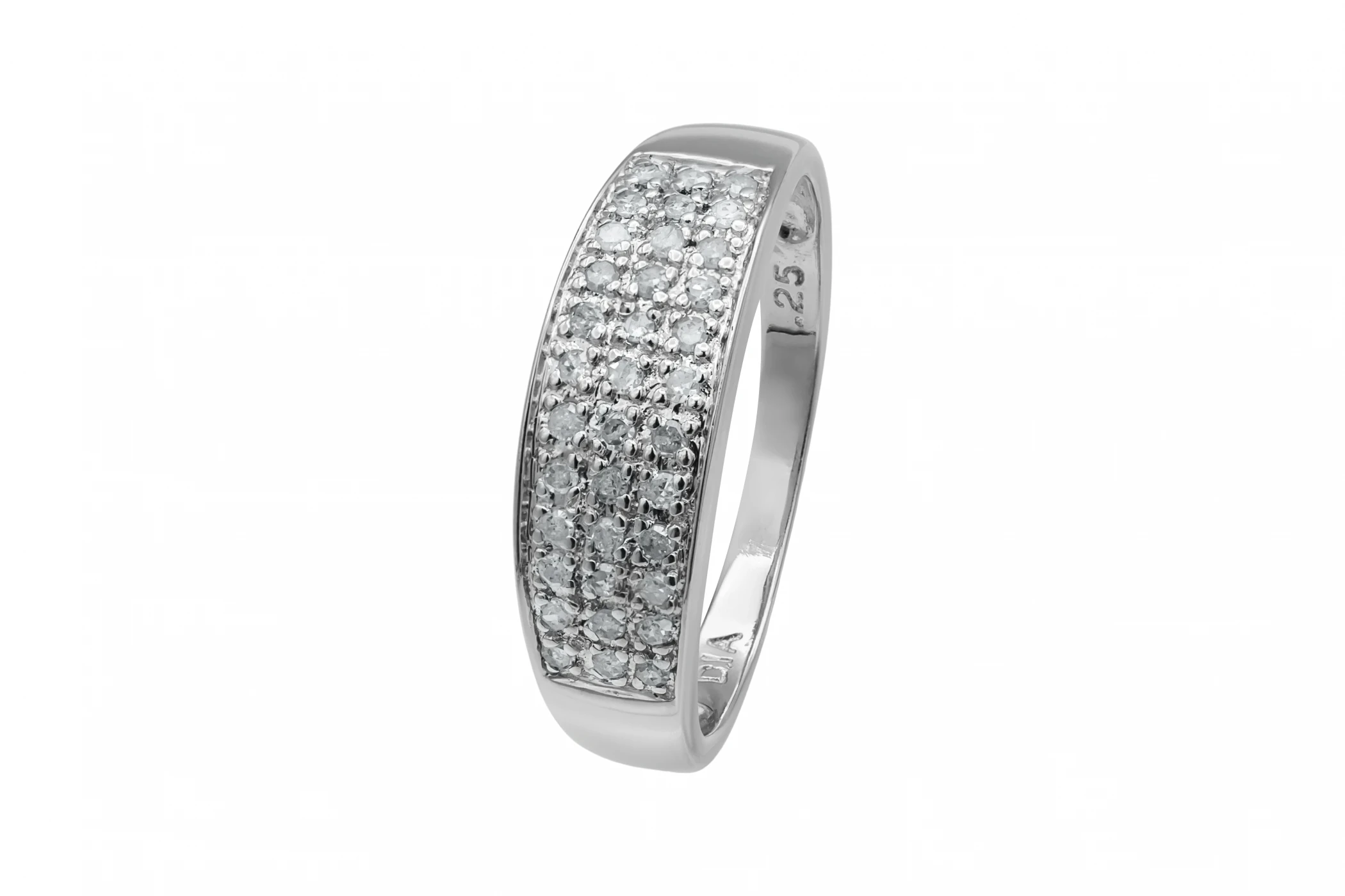 9ct White Gold Diamond Ring 0.26ct 2.5g
