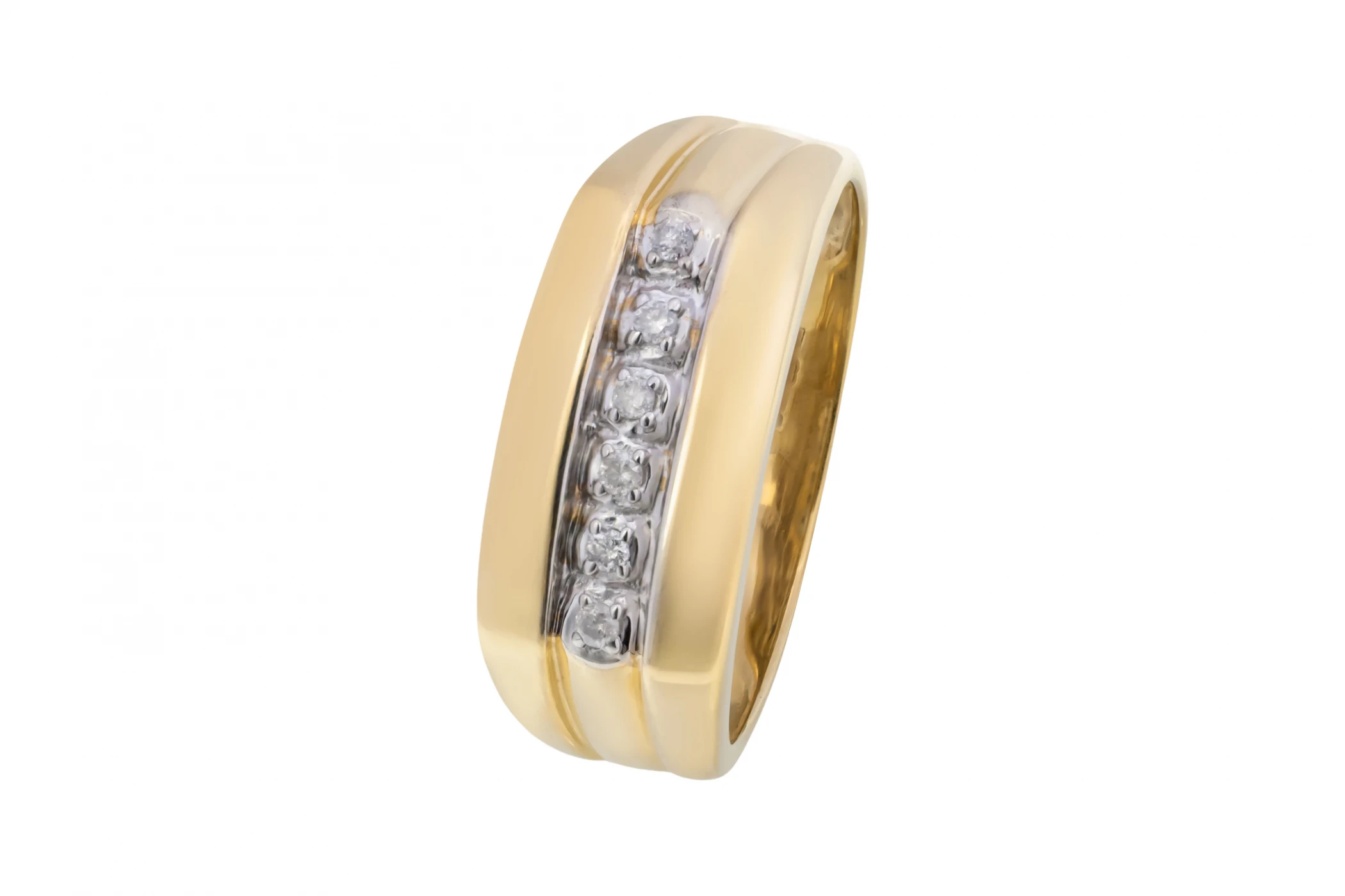 9ct Yellow Gold Diamond Wedding Band  0.28ct