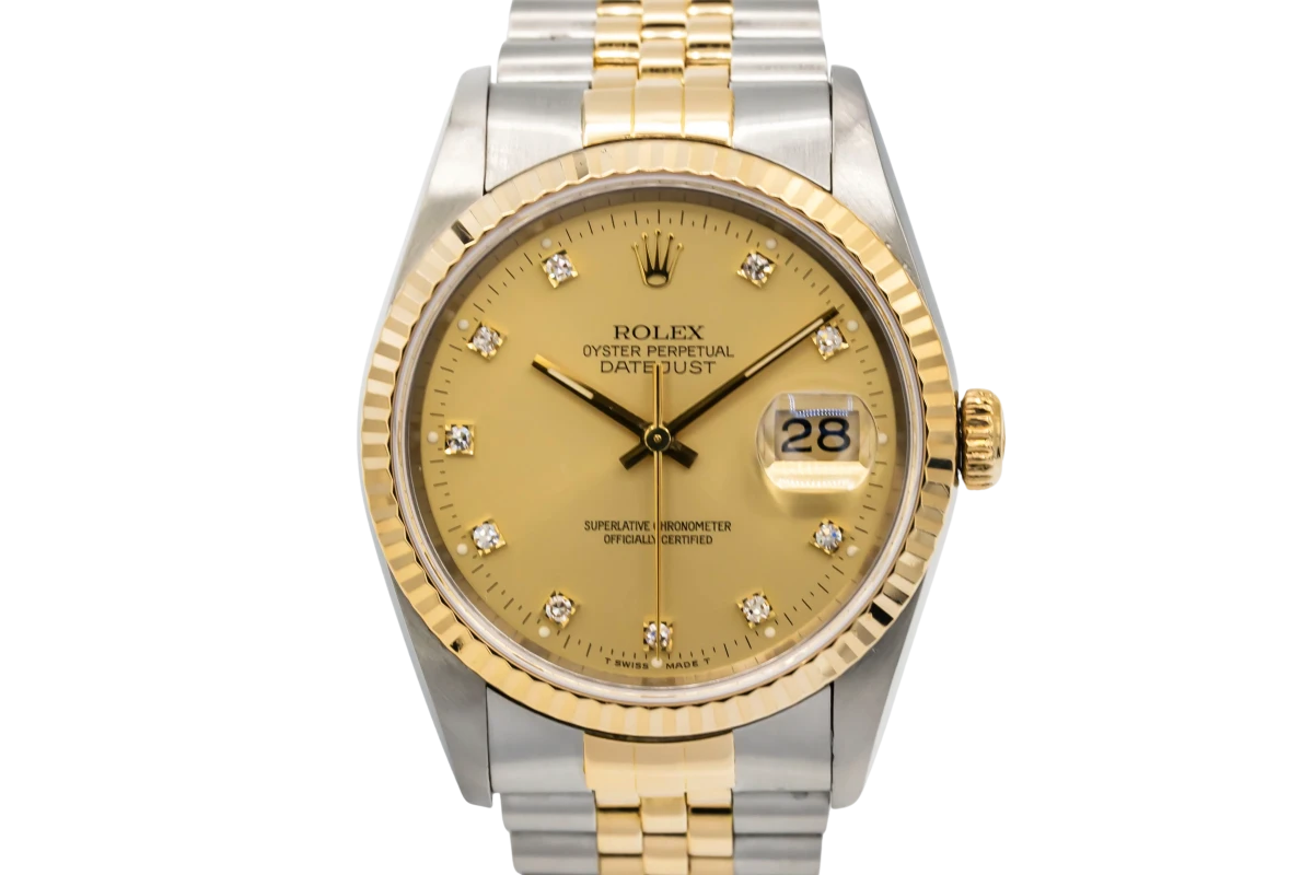 Rolex DateJust 36mm Steel & 18ct Yellow Gold Jubilee 16233 1989