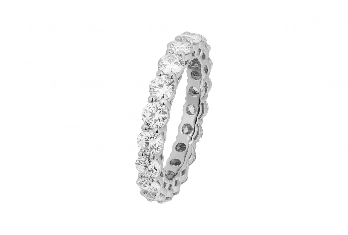 Platinum Diamond Eternity Ring 3.37ct G  VS 6.1g