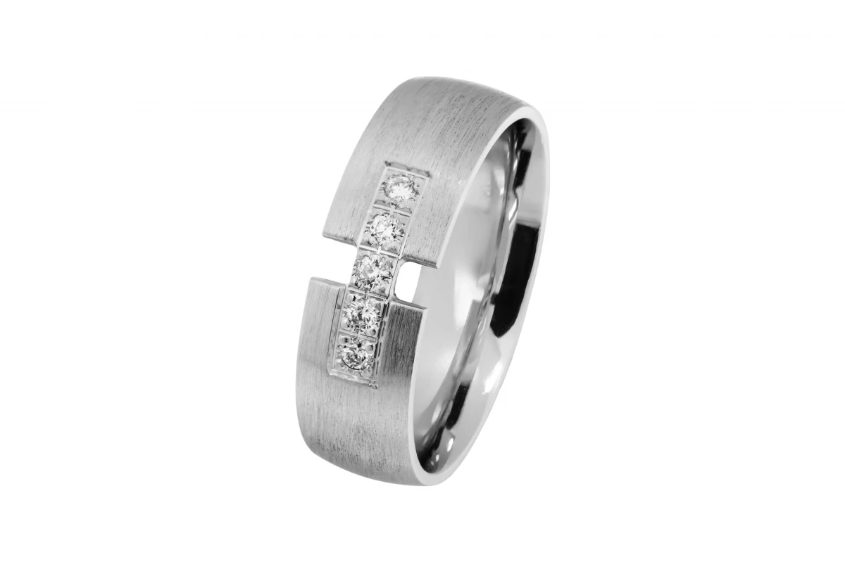 9ct White Gold Diamond Wedding Band 0.10ct