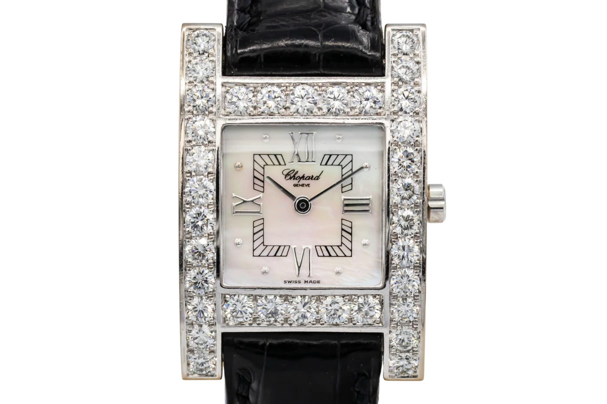 Chopard Your Hour 24mm Black Leather 18ct White Gold 13/6621 Circa 2000s