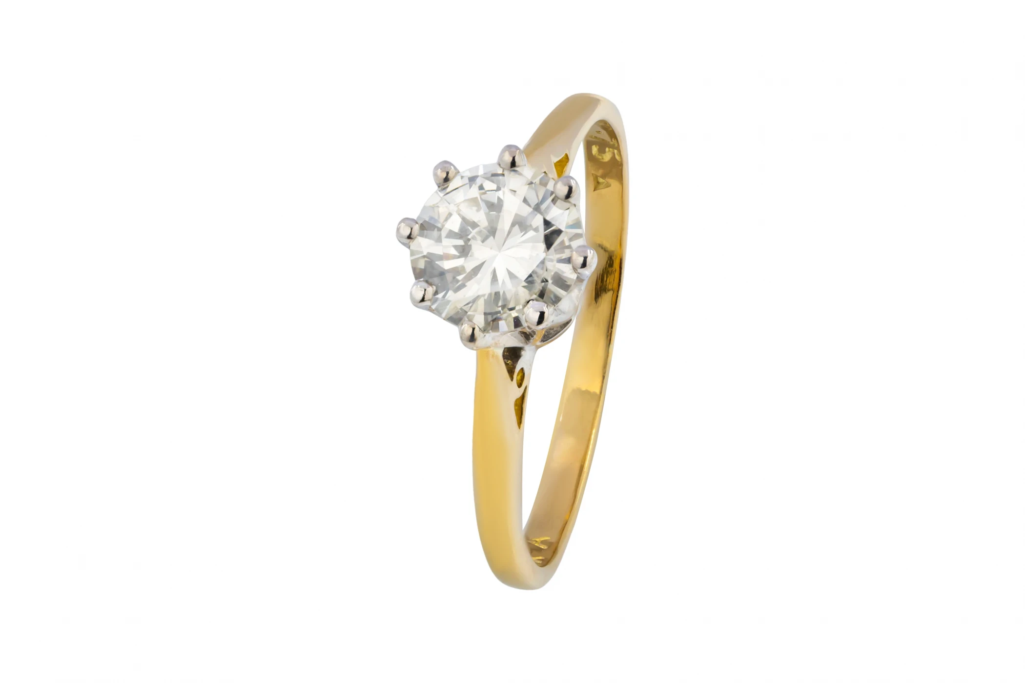 18ct Yellow Gold 0.75ct Diamond Engagement Ring 2.4g