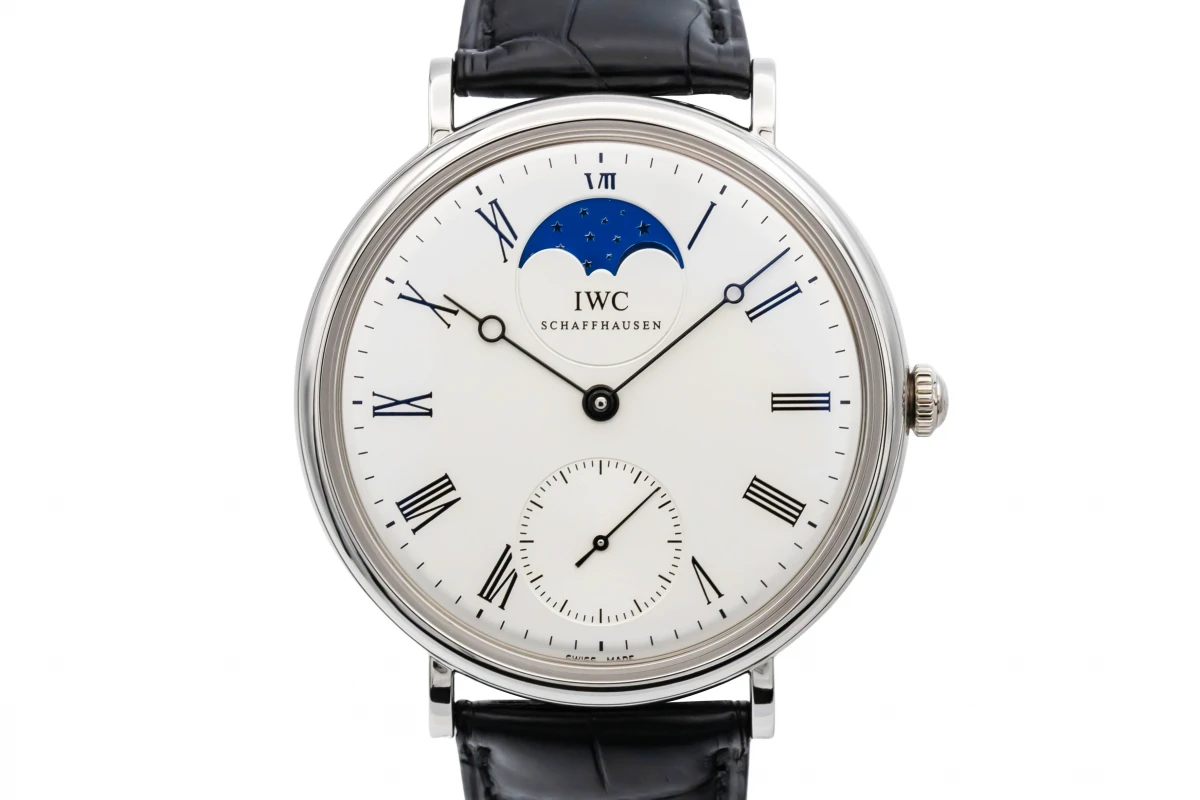 IWC Portofino Hand-Wound 46mm Black Leather IW544805 2008 UNWORN