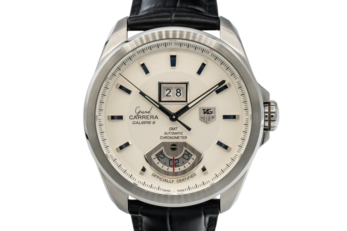 TAG Heuer Grand Carrera 42mm Stainless Steel Black Leather WAV5112 2008