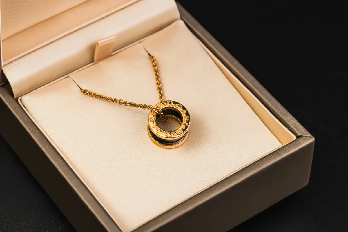 Bulgari B.zero1 18ct Rose Gold & Ceramic Necklace Ref 346083