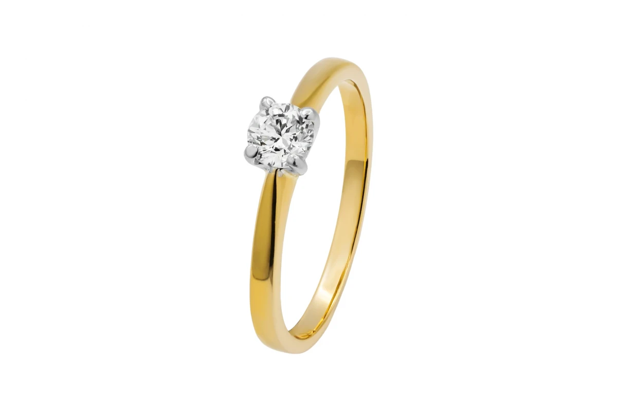 18ct Yellow Gold Diamond Engagement Ring 0.23ct 2g