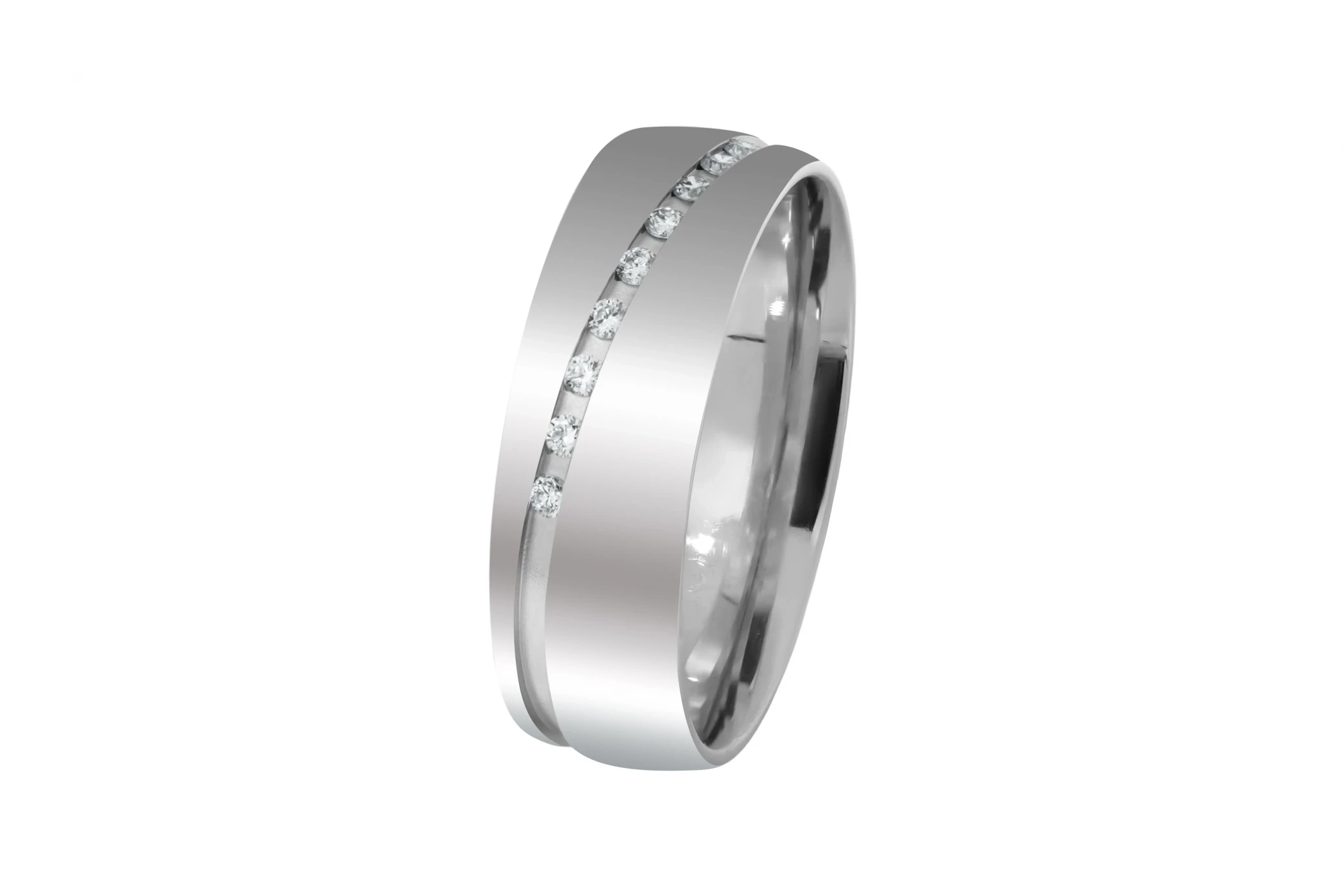 9ct White Gold Diamond Wedding Band 0.20ct
