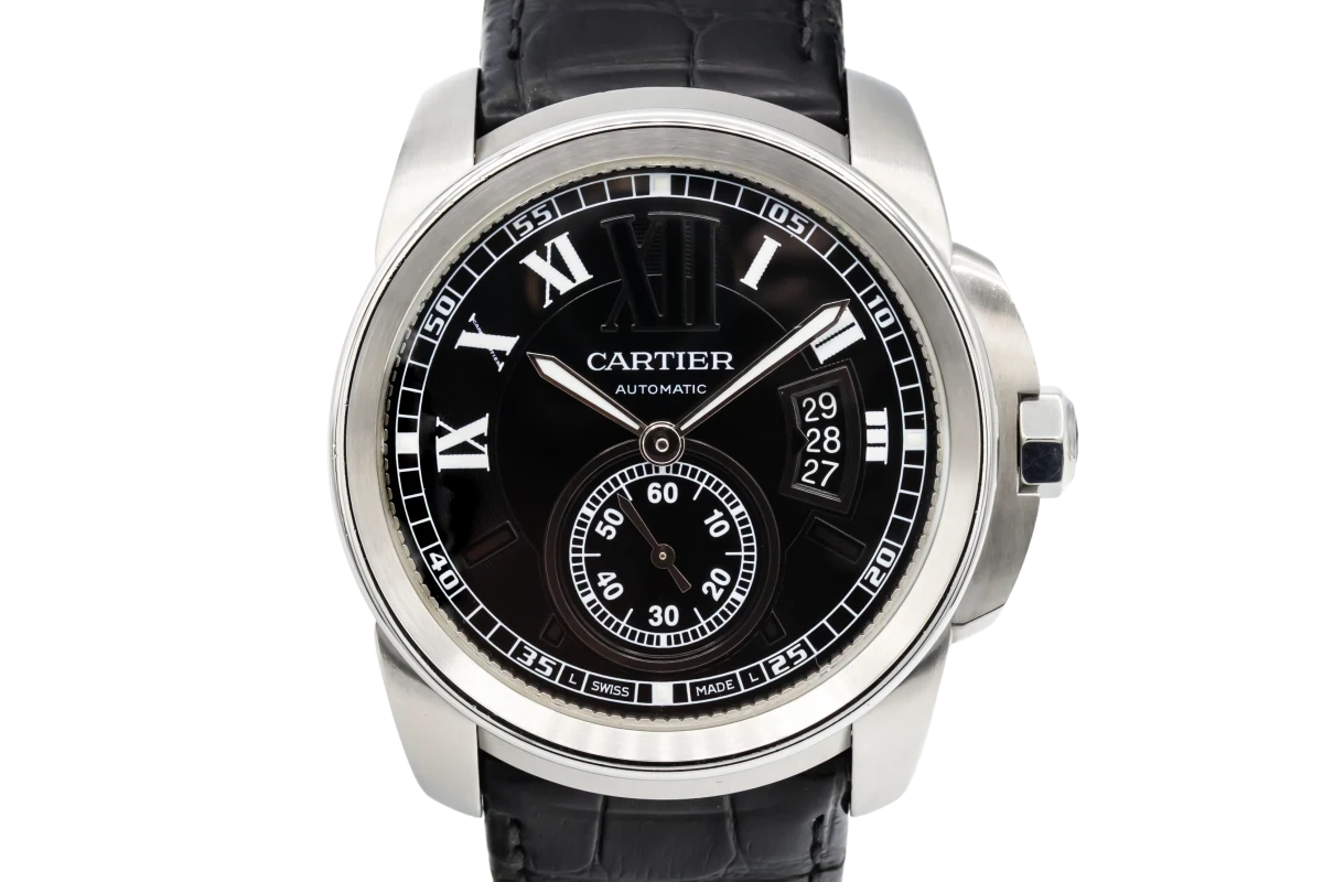 Cartier Calibre De Cartier 42mm Black Leather W7100014/3299 Circa 2011